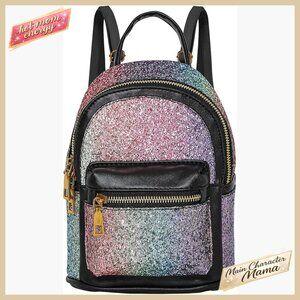 Glitter Mini Travel Backpack Elegant Chic Daypack School Bag Satchel Purse